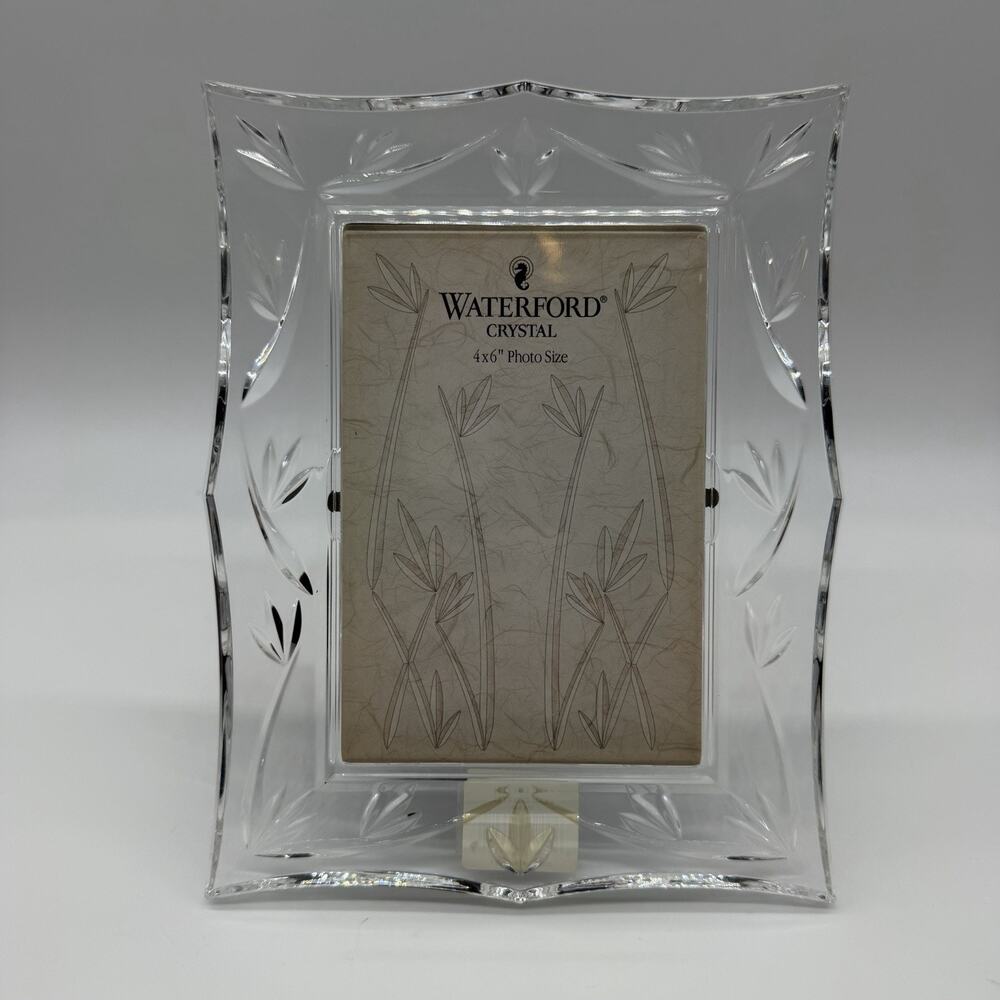 Waterford Crystal Bamboo 4x6 Picture Frame Lead Crystal 109746 Clear 7x9